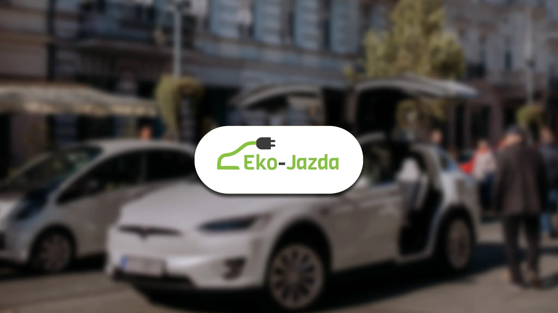 Grafika kampanii Eko-jazda z samochodami elektrycznymi